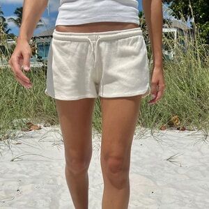 Brandy Melville Thermal Waffle Pull-on Shorts, Grey